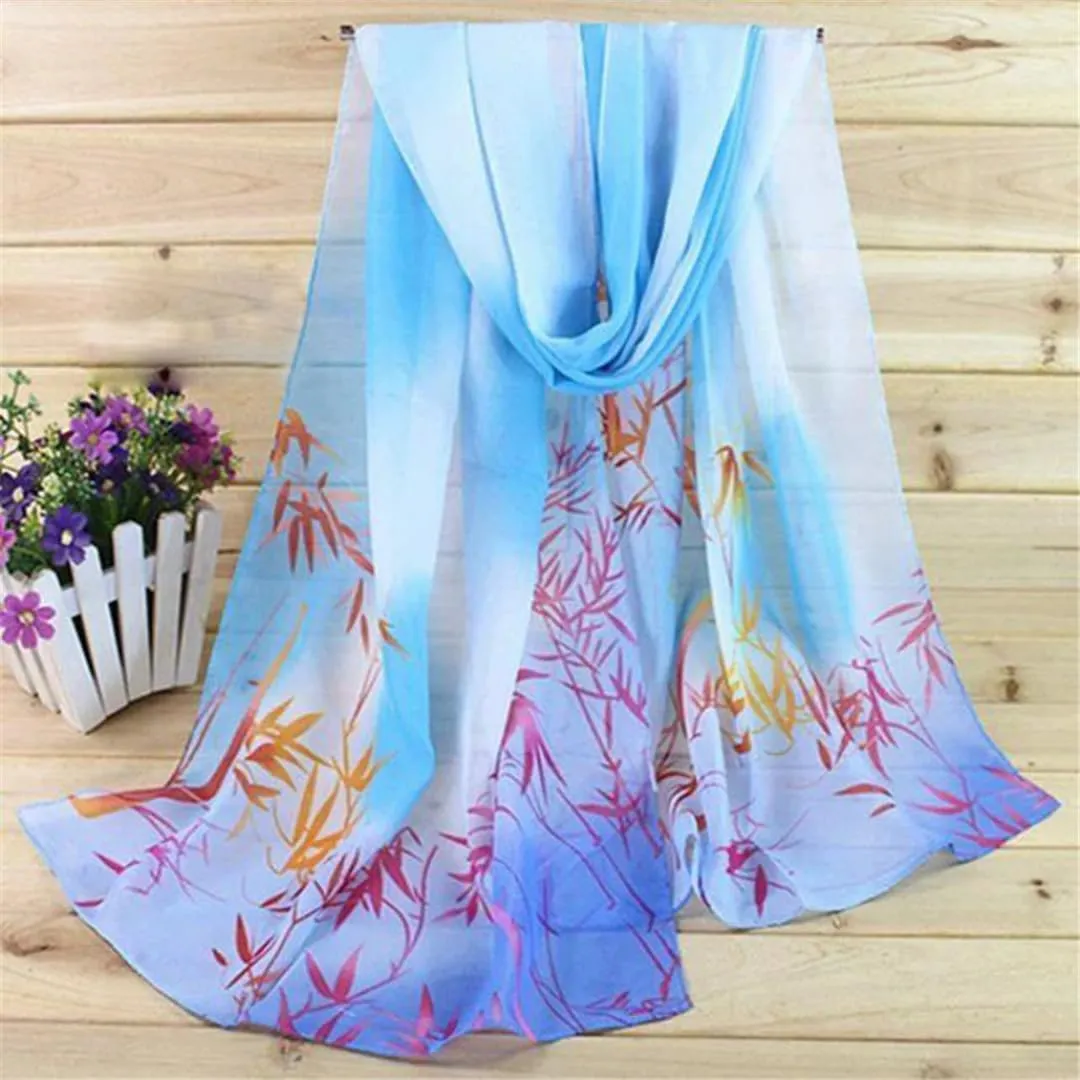 Rfmfkkg Women Scarf Flower Shawl Beach Chiffon Printed Scarf Silk Shawl Lightweight