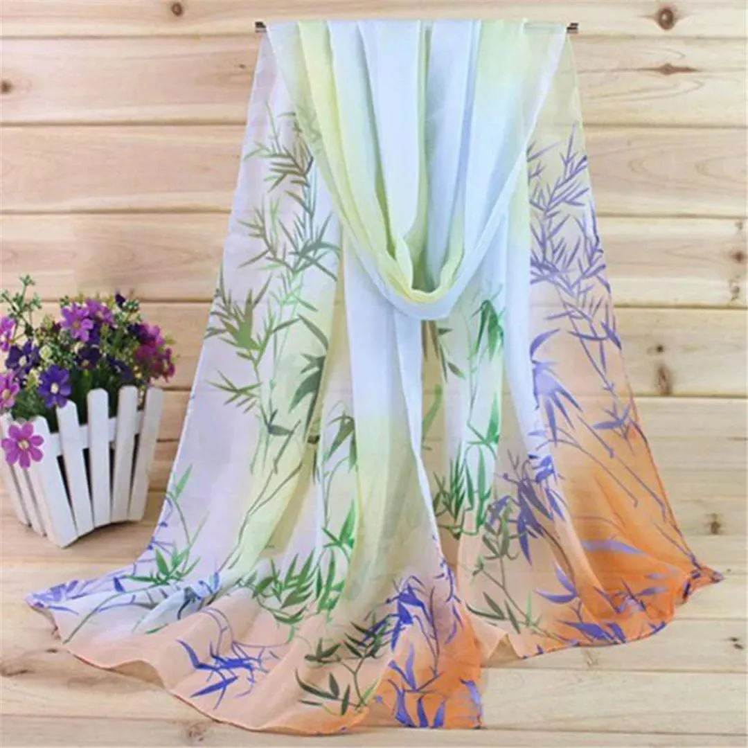 Rfmfkkg Women Scarf Flower Shawl Beach Chiffon Printed Scarf Silk Shawl Lightweight