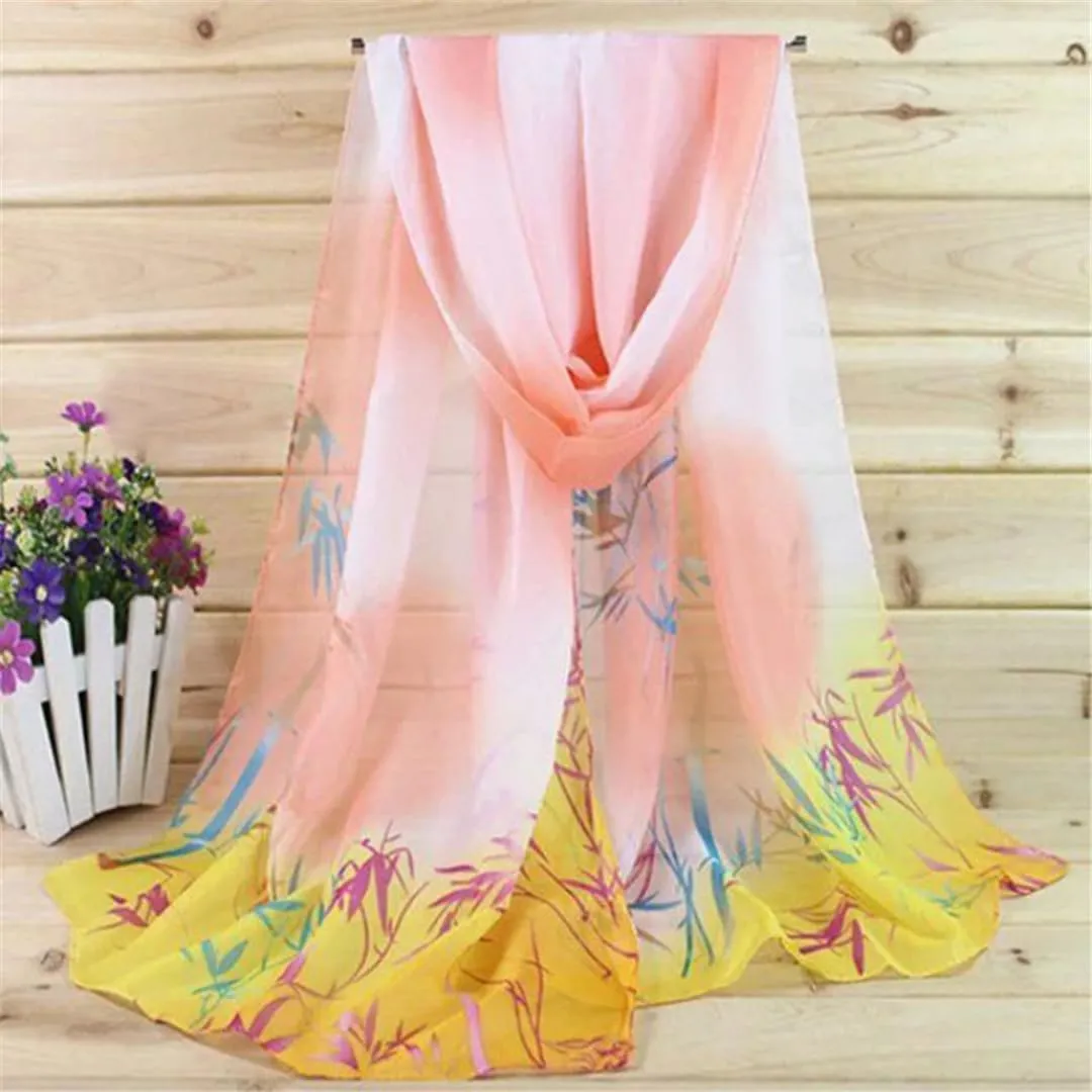 Rfmfkkg Women Scarf Flower Shawl Beach Chiffon Printed Scarf Silk Shawl Lightweight
