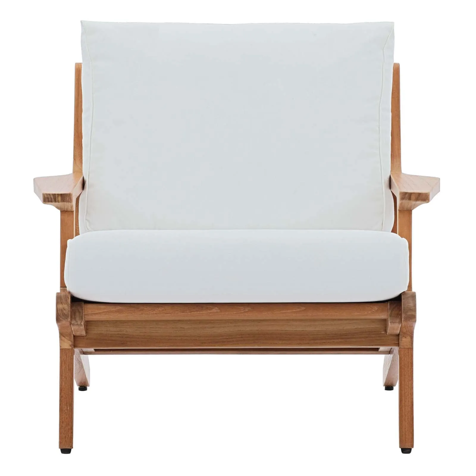 Saratoga 4 Piece Outdoor Patio Teak Set In Natural White
