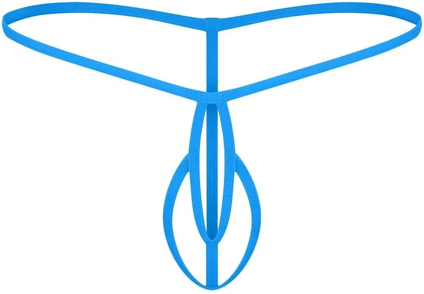 See Through Lingerie Lace Babydoll Underpants Bulge Underwear Stretch Bikini Mens Pouch Briefs Thong Sexy Underpants (Light Blue, One Size)