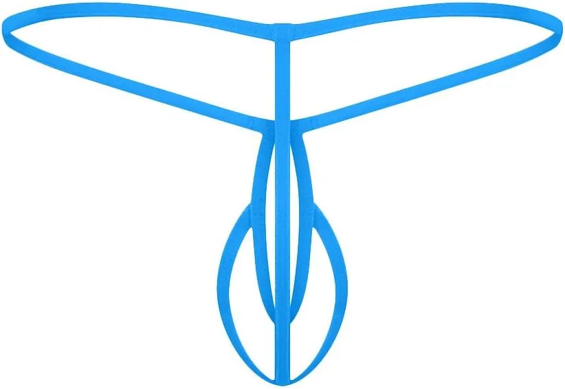 See Through Lingerie Lace Babydoll Underpants Bulge Underwear Stretch Bikini Mens Pouch Briefs Thong Sexy Underpants (Light Blue, One Size)