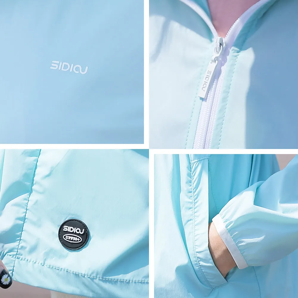 Sidiou Group Anniou New Anti UV Jacket Hoodie Utility Outdoor Activities Hiking Zipper Reflective Jacket Thin Sun Protection Hoodie