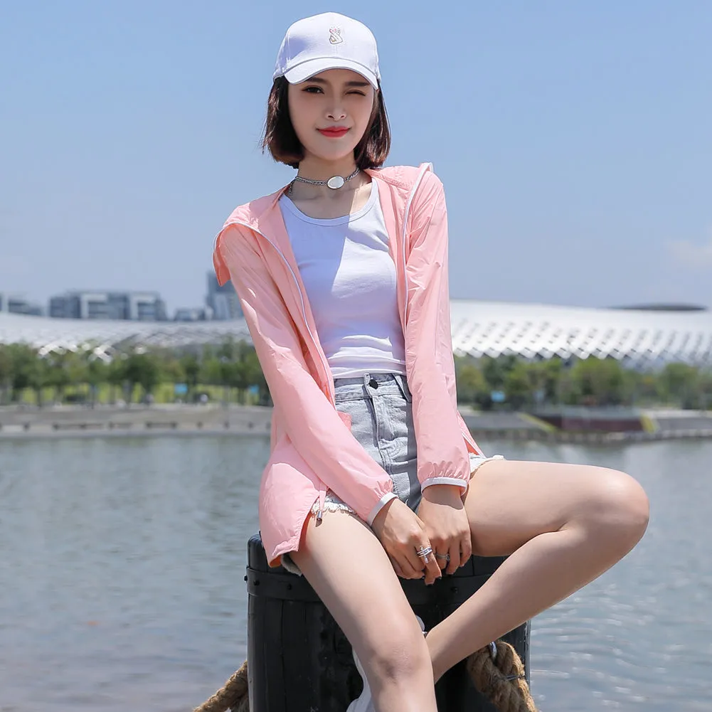 Sidiou Group Anniou New Anti UV Jacket Hoodie Utility Outdoor Activities Hiking Zipper Reflective Jacket Thin Sun Protection Hoodie