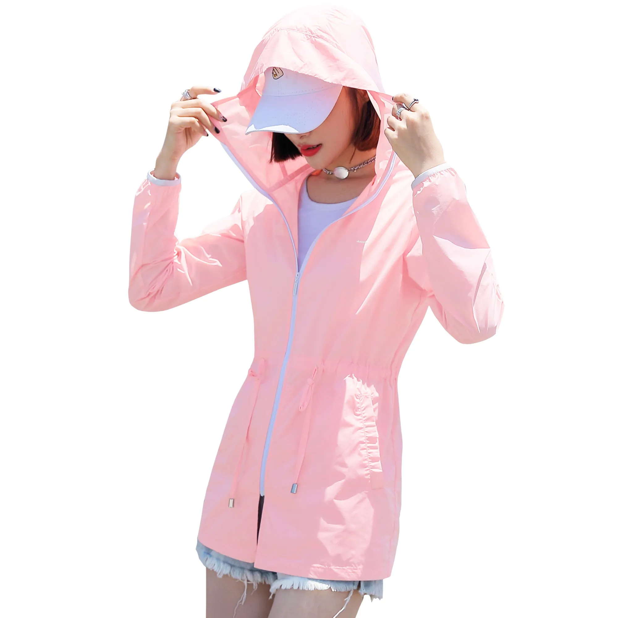 Sidiou Group Anniou New Anti UV Jacket Hoodie Utility Outdoor Activities Hiking Zipper Reflective Jacket Thin Sun Protection Hoodie