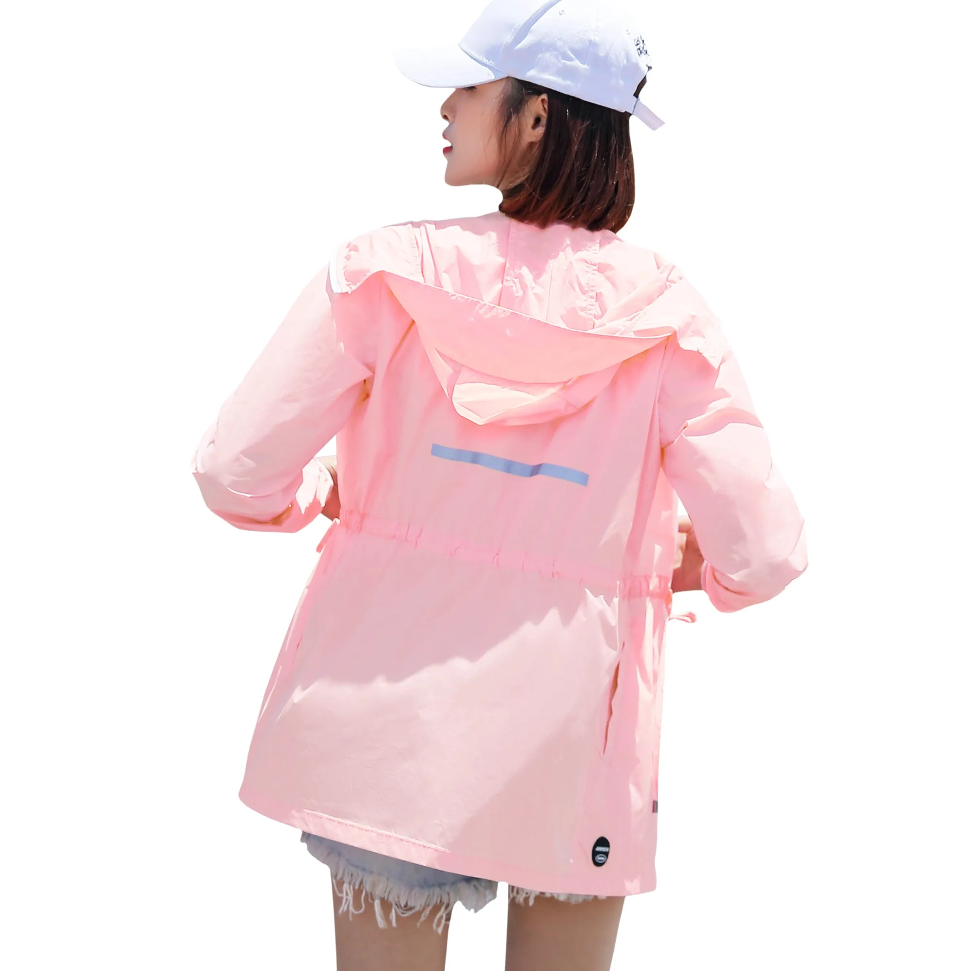 Sidiou Group Anniou New Anti UV Jacket Hoodie Utility Outdoor Activities Hiking Zipper Reflective Jacket Thin Sun Protection Hoodie