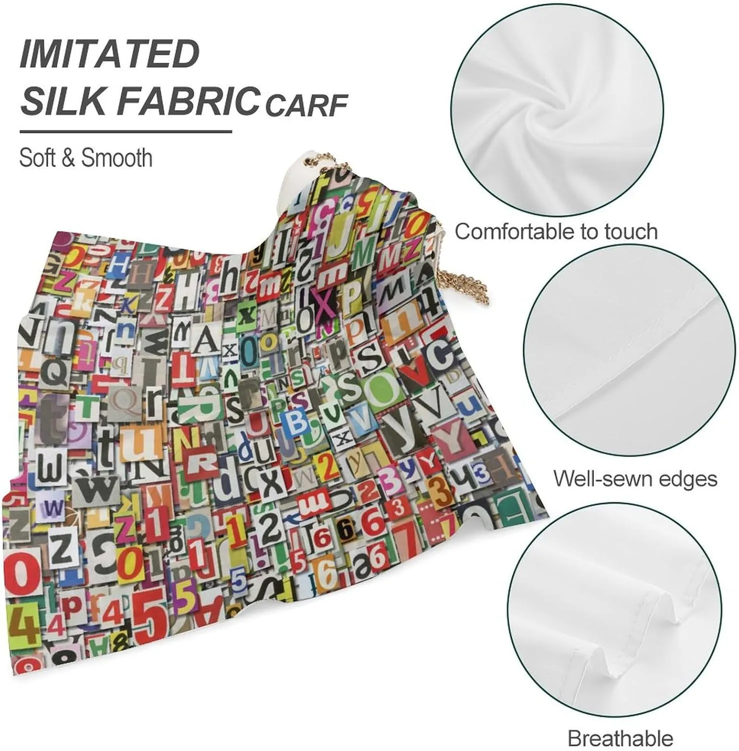 Square Women Silk Scarf Hair Wrap Shawl Chiffon Stole Scarves Headscarf