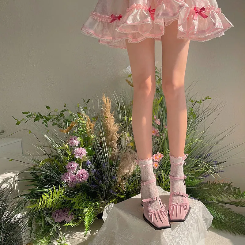 WAGUIR~Kawaii Lolita Thin Lace Socks