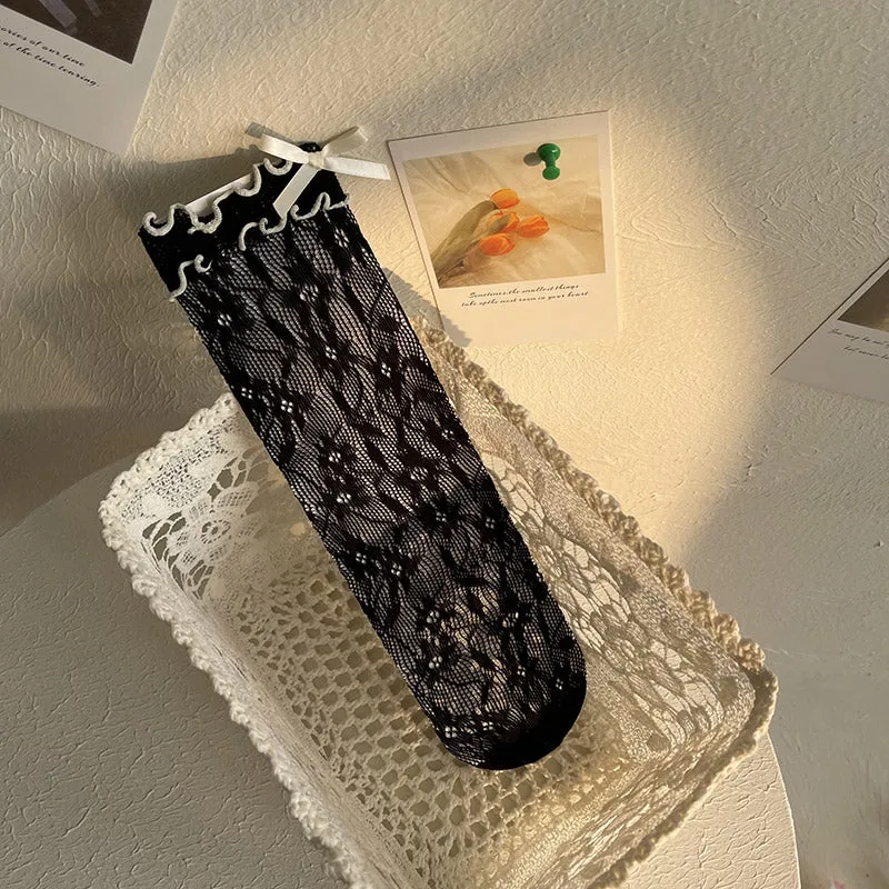 WAGUIR~Kawaii Lolita Thin Lace Socks