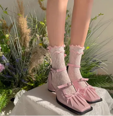WAGUIR~Kawaii Lolita Thin Lace Socks