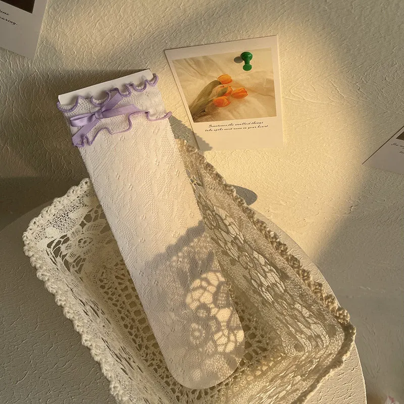 WAGUIR~Kawaii Lolita Thin Lace Socks