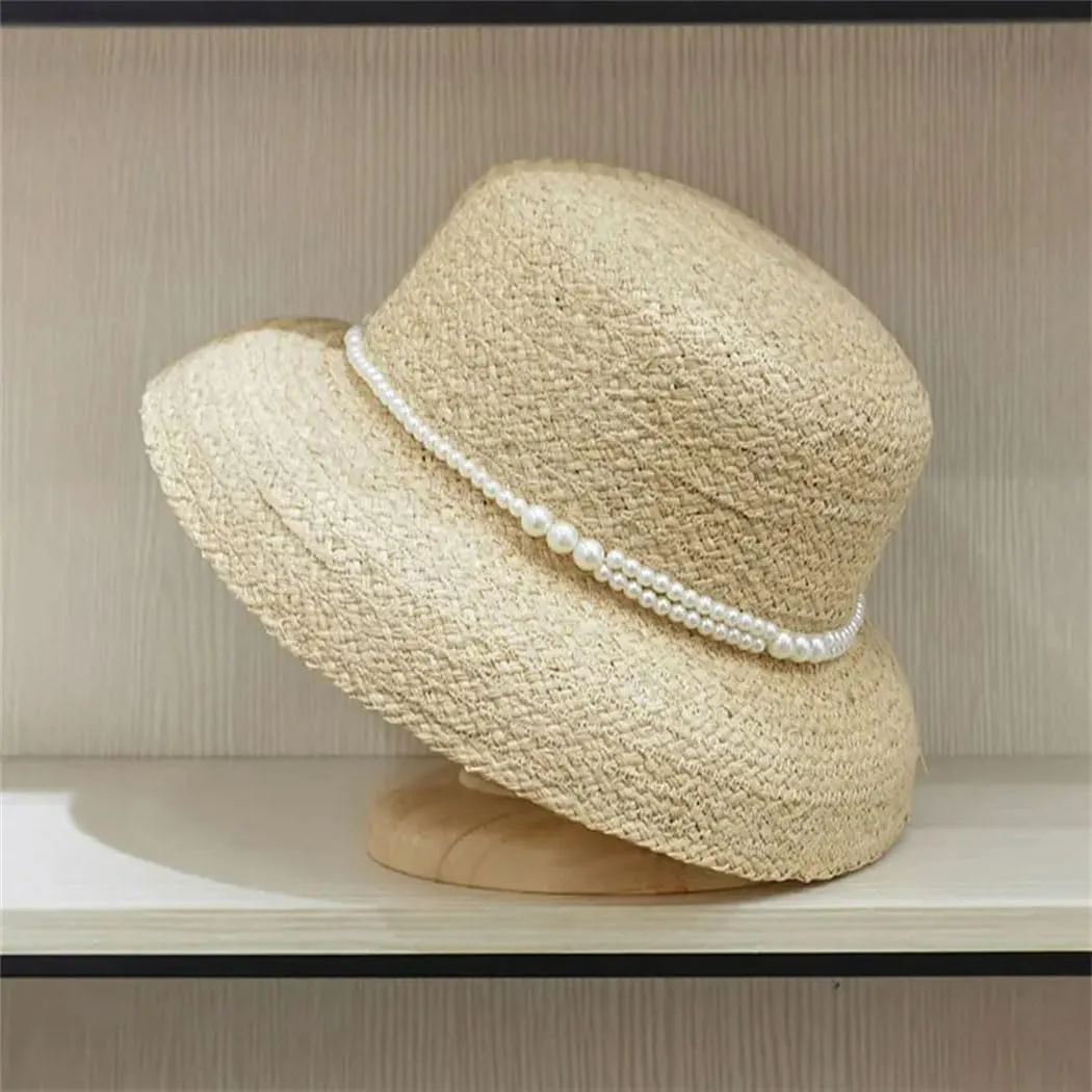 Women's Fisherman Bucket Hat, Wide Brim Straw Summer Hat - UPF 50  Breathable Foldables for Beach