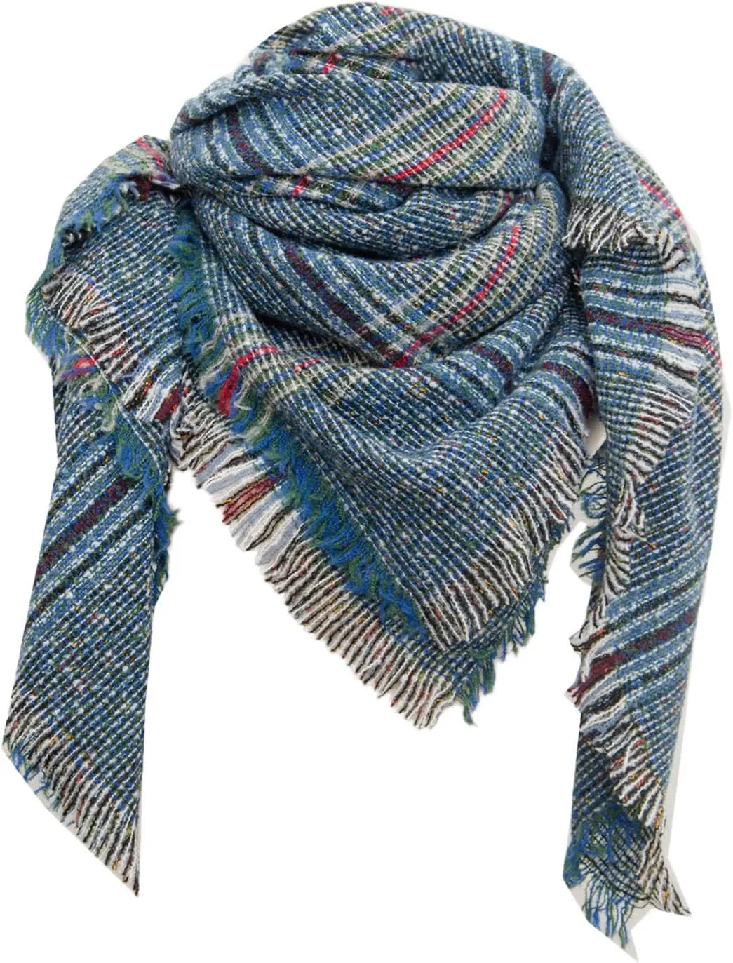 Women's Plaid Blanket Winter Scarf Warm Cozy Tartan Wrap Oversized Shawl Fall Winter Scarves for Women