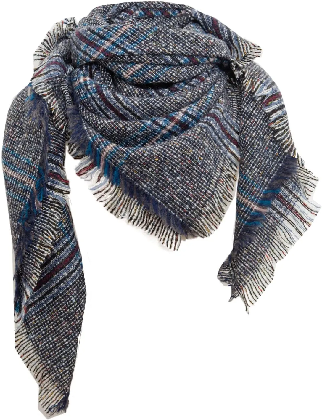 Women's Plaid Blanket Winter Scarf Warm Cozy Tartan Wrap Oversized Shawl Fall Winter Scarves for Women