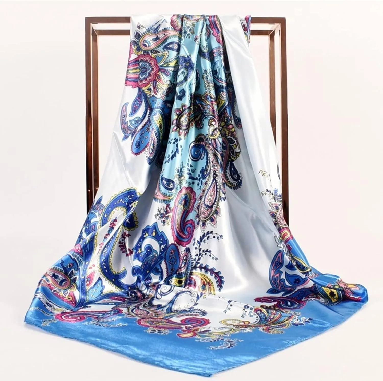 YOLAI Large Square Head Scarf Silk Feeling Neck Scarves Hair Sleeping Wrap Lightweight Headscarf For Women