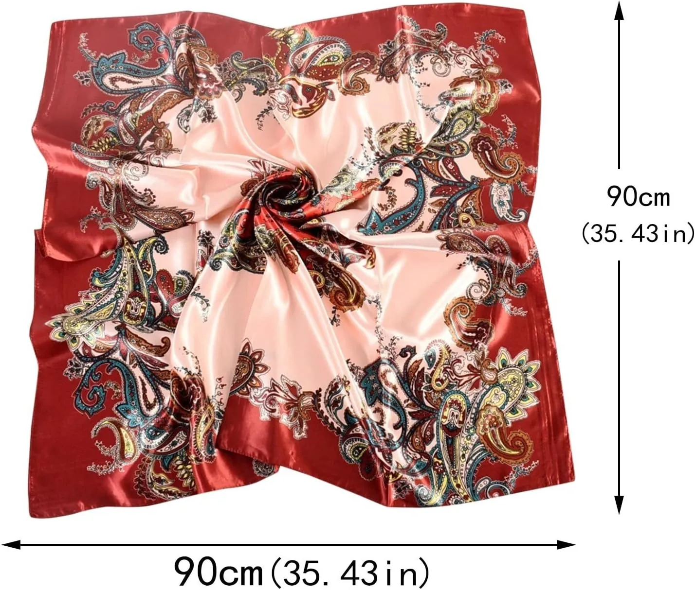 YOLAI Large Square Head Scarf Silk Feeling Neck Scarves Hair Sleeping Wrap Lightweight Headscarf For Women