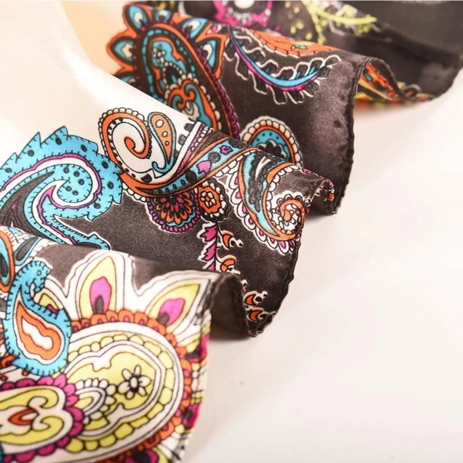 YOLAI Large Square Head Scarf Silk Feeling Neck Scarves Hair Sleeping Wrap Lightweight Headscarf For Women
