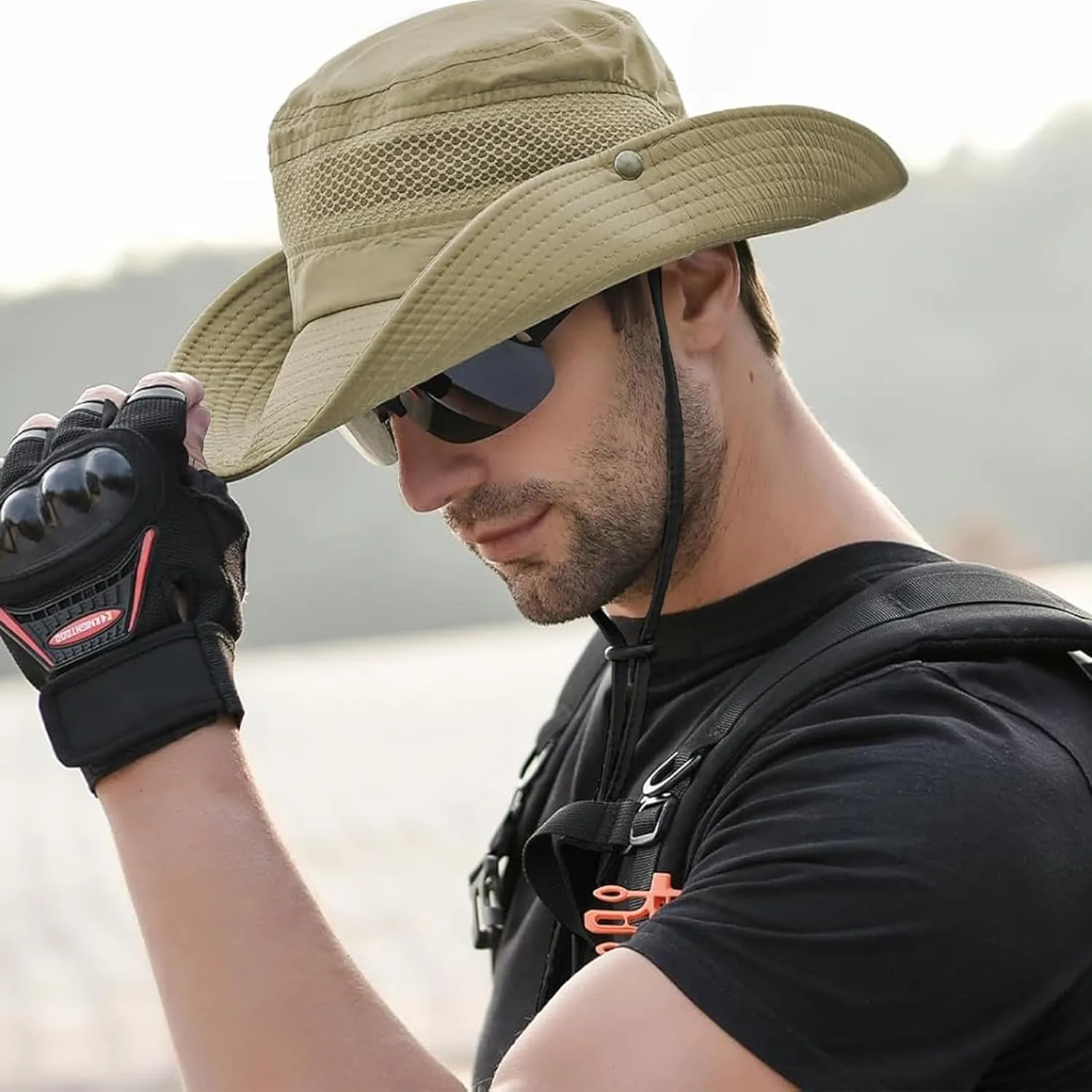 ZOORON Sun Hats for Men Women Fishing Hat UPF 50  Breathable Wide Brim for Safari Beach Hiking Garden